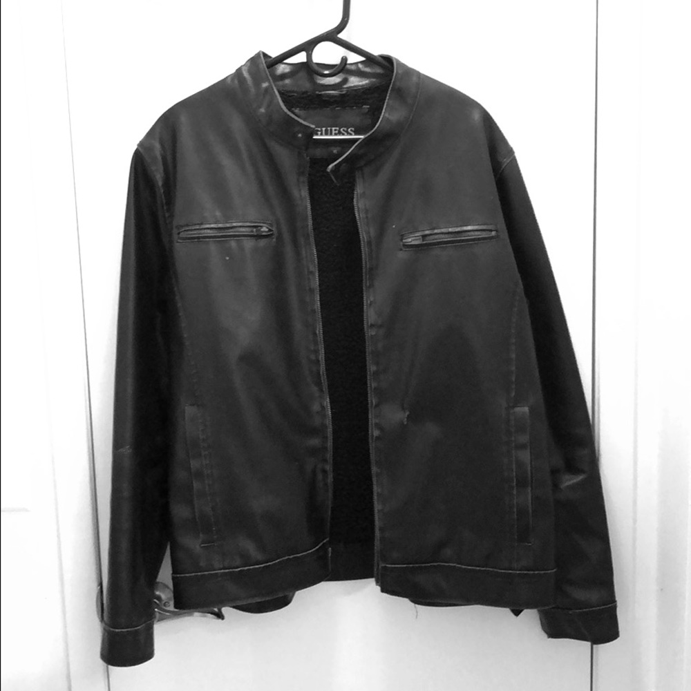 Vintage Vegan Guess Cafe’ racer jacket.